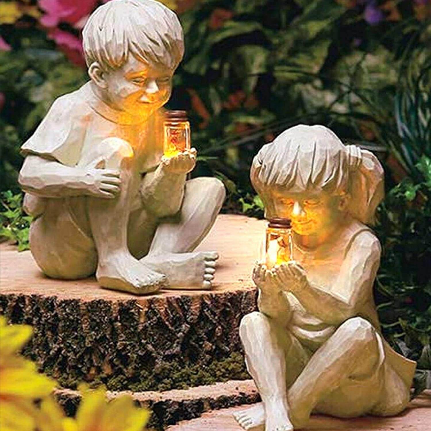 Children with Solar Flares Garden Sculptures