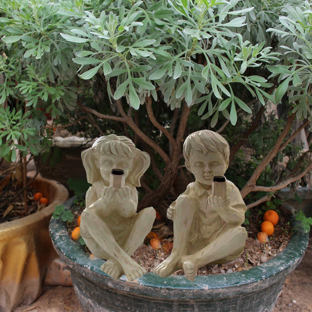 Children with Solar Flares Garden Sculptures