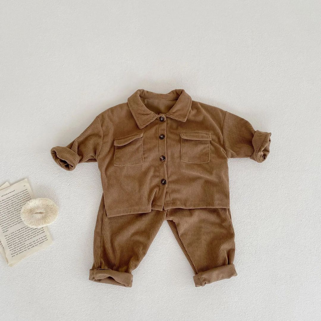 Children's Set Corduroy Comfortable Breathable