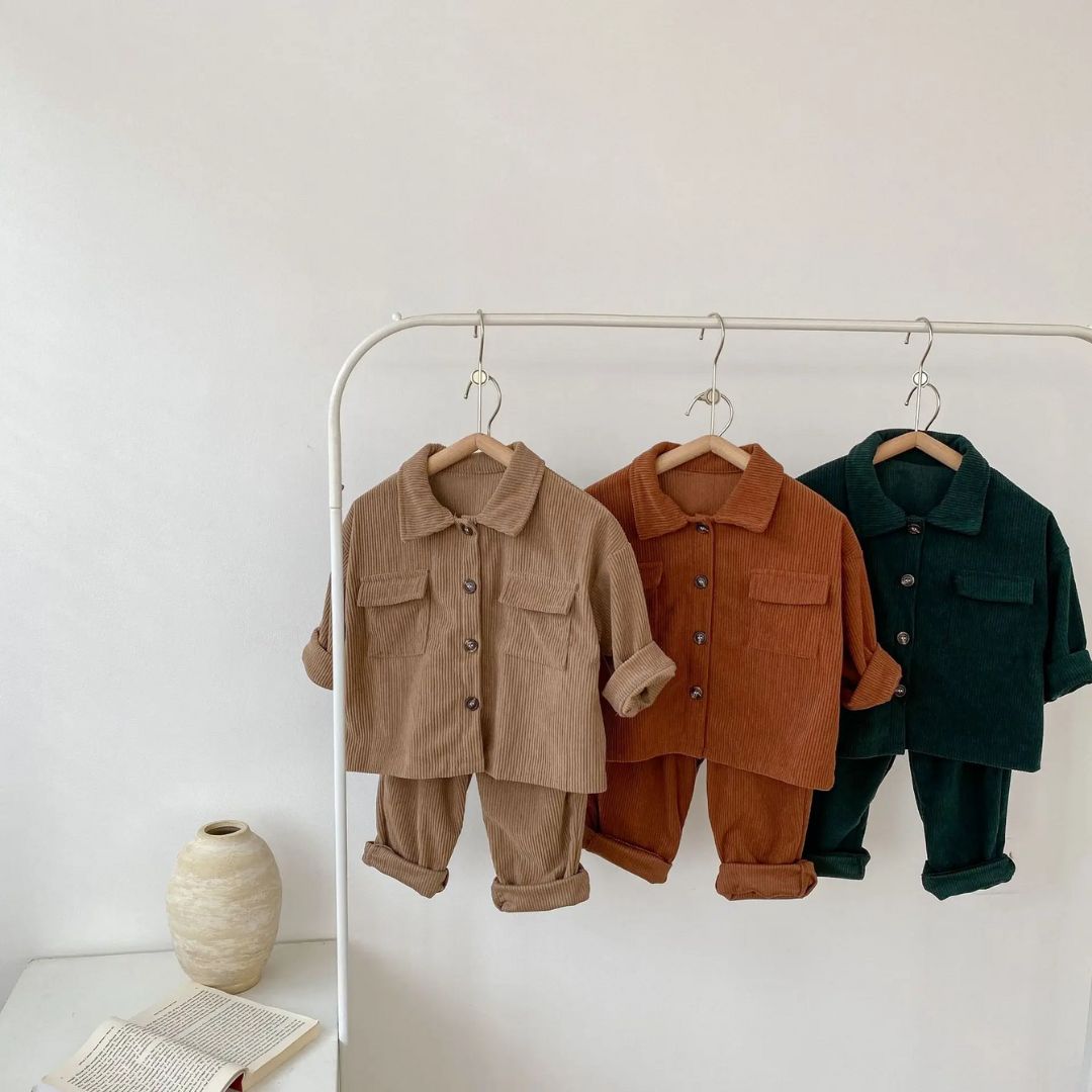 Children's Set Corduroy Comfortable Breathable