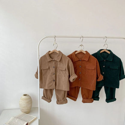 Children's Set Corduroy Comfortable Breathable