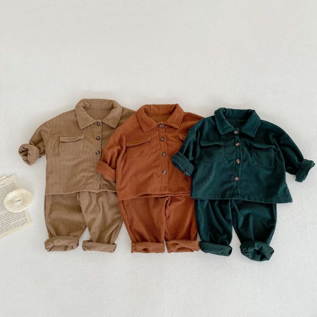 Children's Set Corduroy Comfortable Breathable