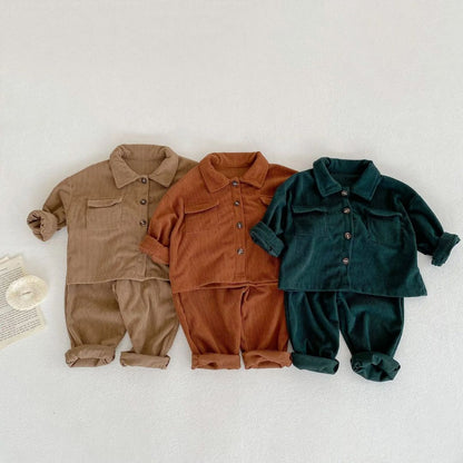 Children's Set Corduroy Comfortable Breathable
