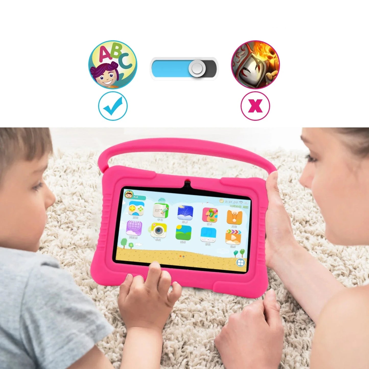 Children's Tablet 7 Inch Android 12 Educational 2GB RAM 32GB ROM