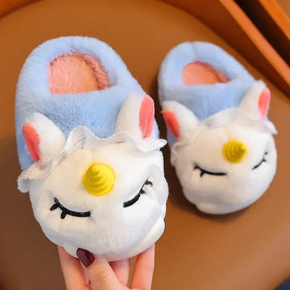 Children's Unicorn Plush Slippers