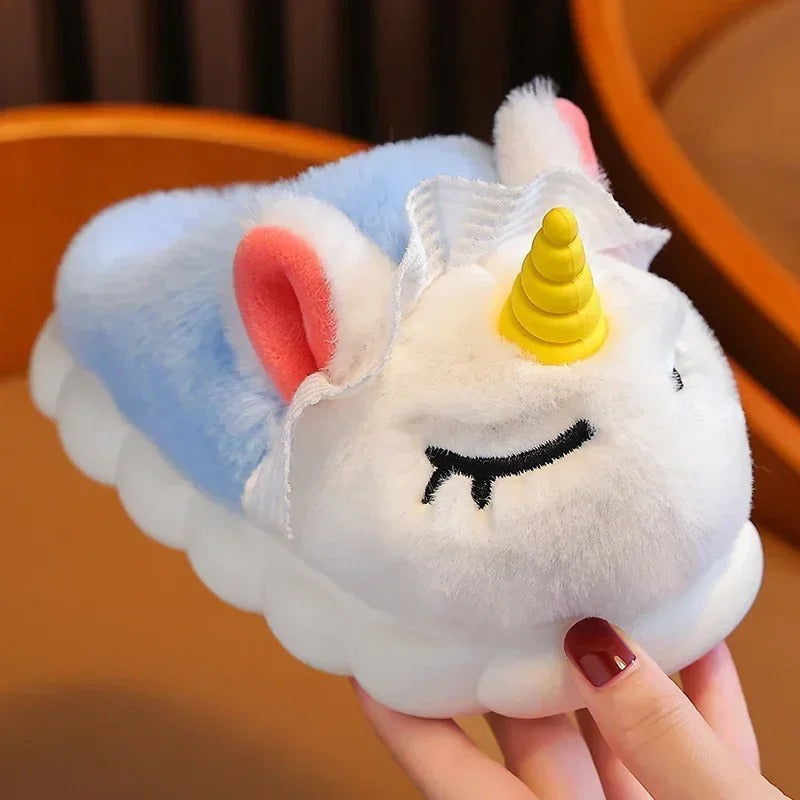 Children's Unicorn Plush Slippers
