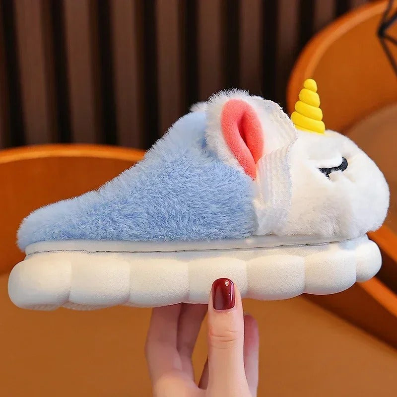 Children's Unicorn Plush Slippers