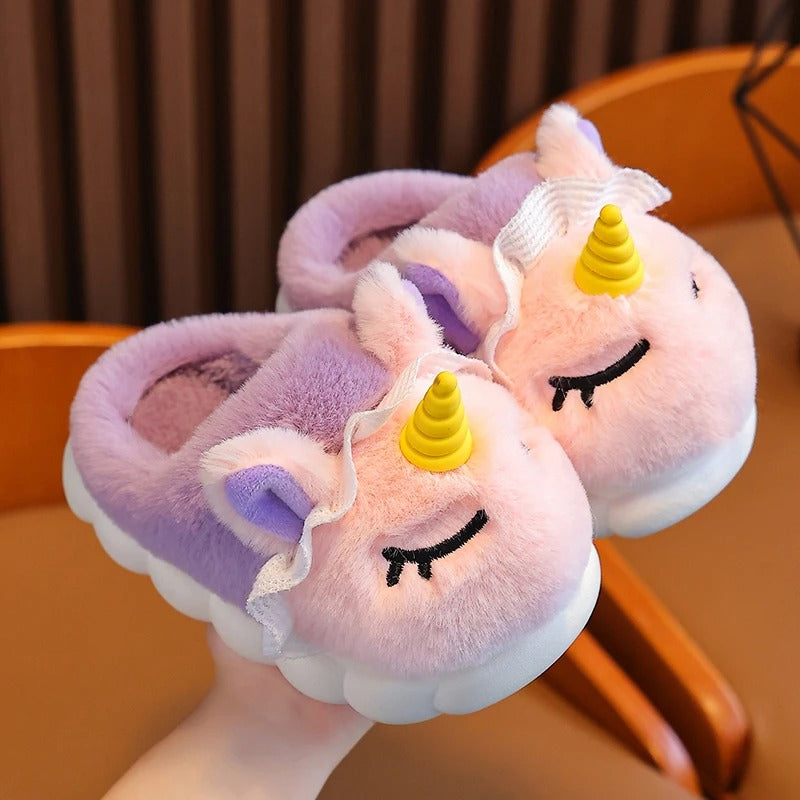 Children's Unicorn Plush Slippers
