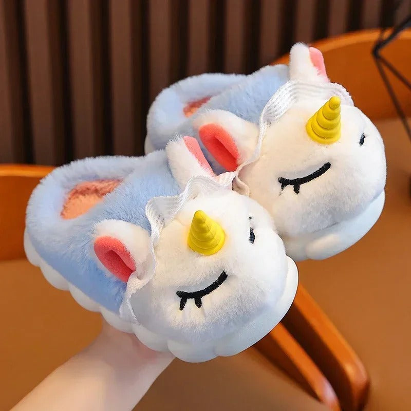 Children's Unicorn Plush Slippers