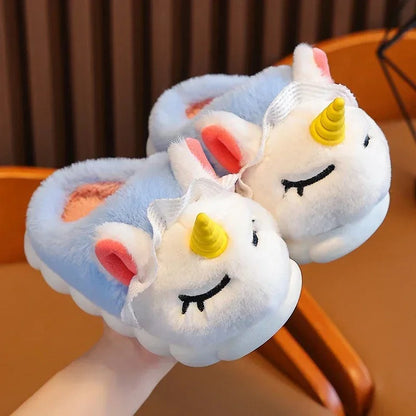 Children's Unicorn Plush Slippers