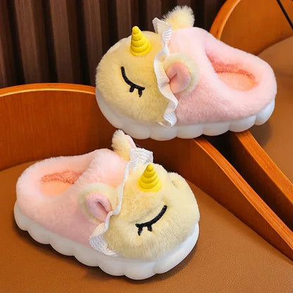 Children's Unicorn Plush Slippers
