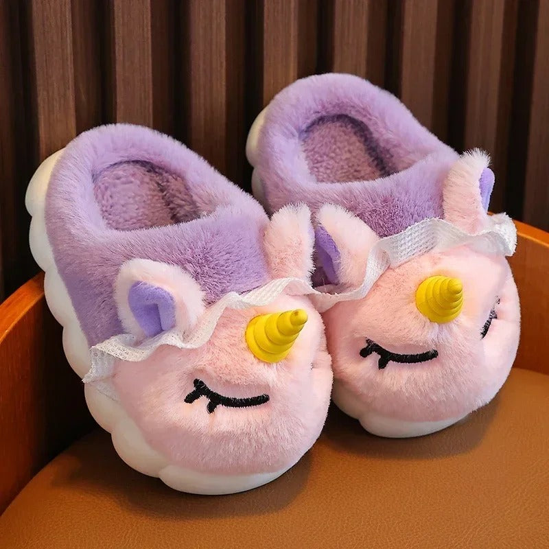 Children's Unicorn Plush Slippers