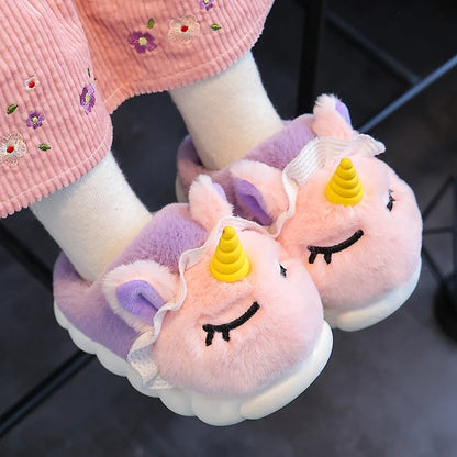 Children's Unicorn Plush Slippers