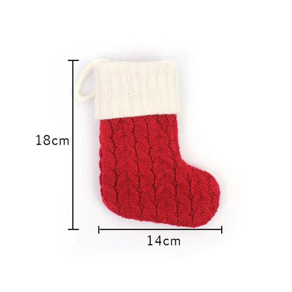 Christmas sock with letter - knitted socks