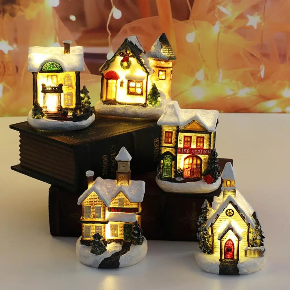 Christmas tableau Village houses