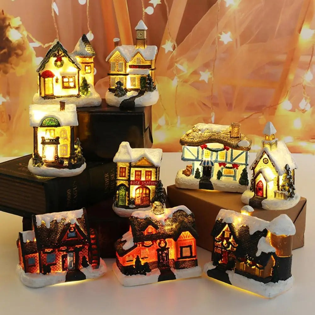 Christmas tableau Village houses