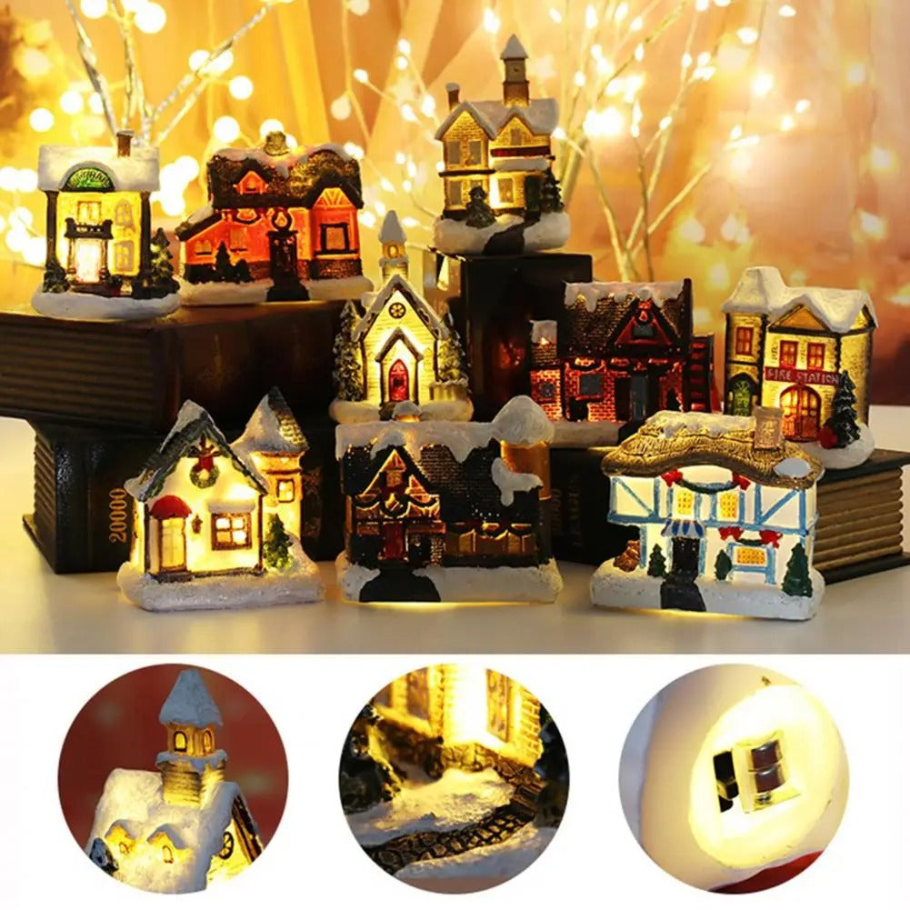 Christmas tableau Village houses