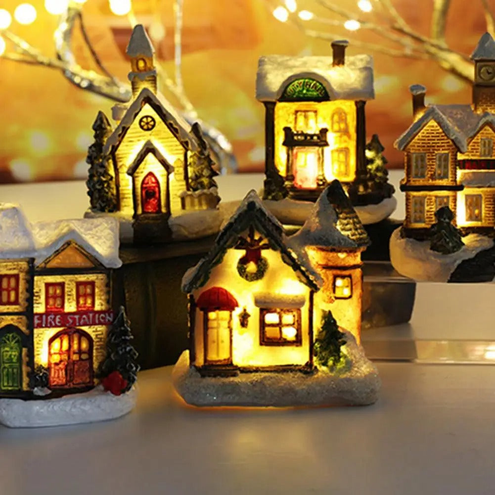 Christmas tableau Village houses