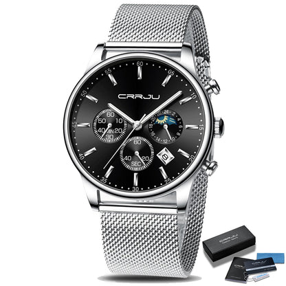 Chronograph Mesh Belt Men's Watch