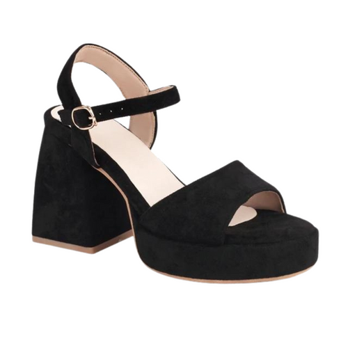 Chunky Heels Suede Style Sandals