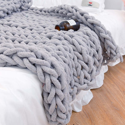 Chunky Knitted Style Blanket