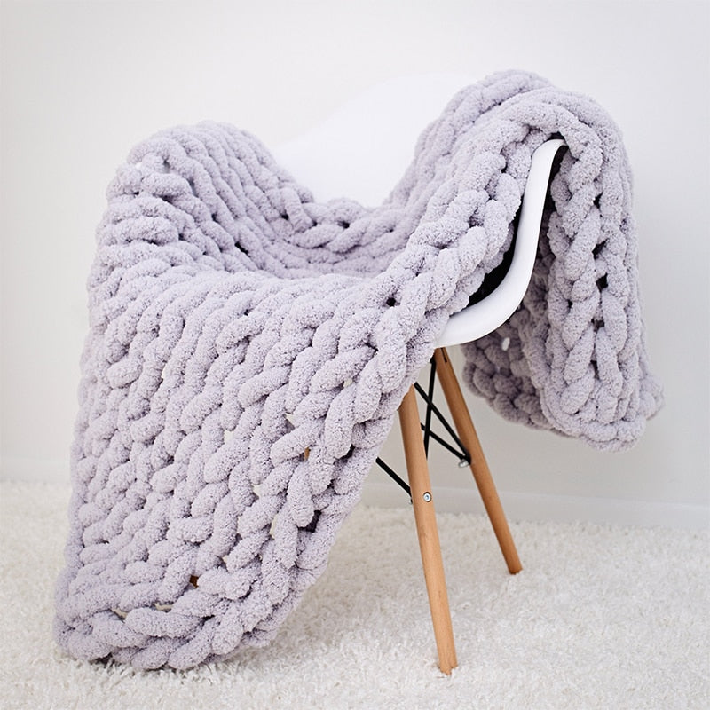 Chunky Knitted Style Blanket