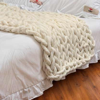 Chunky Knitted Style Blanket