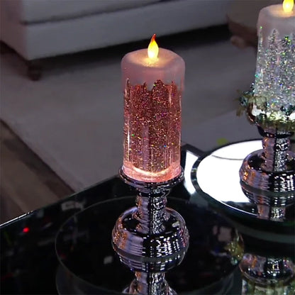 Colour-changing LED Water Candle with Glitter