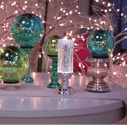 Colour-changing LED Water Candle with Glitter
