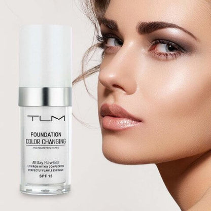 Colour-changing foundation