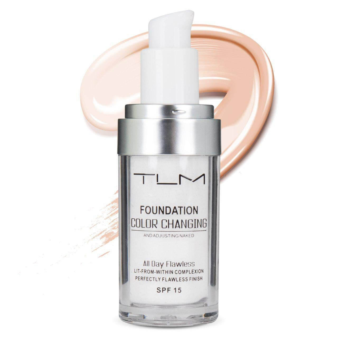 Colour-changing foundation