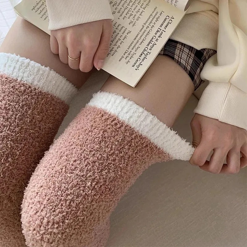 Coral Fleece Over-Knee High Socks