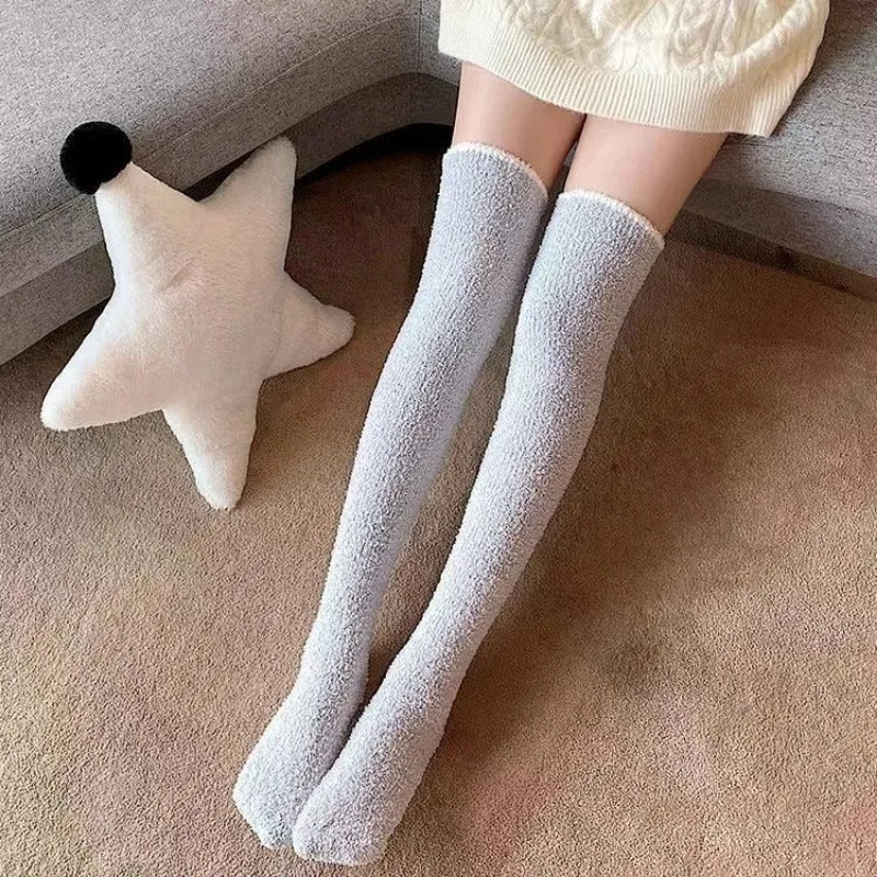 Coral Fleece Over-Knee High Socks