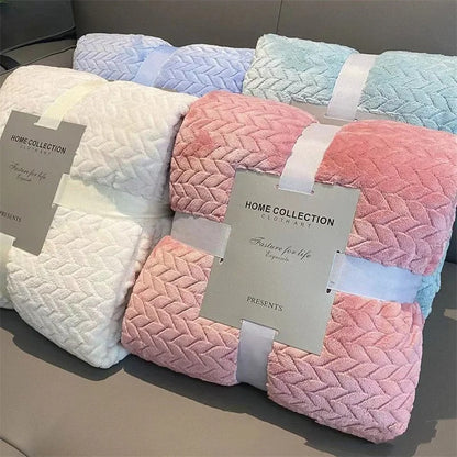 Coral velvet blanket