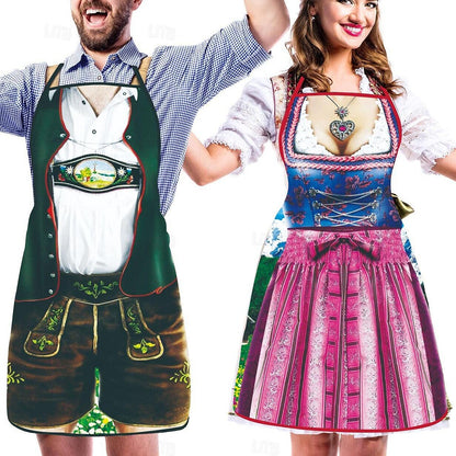 Couples Aprons Oktoberfest Style with Humour