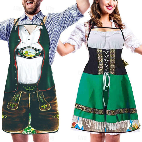 Couples Aprons Oktoberfest Style with Humour