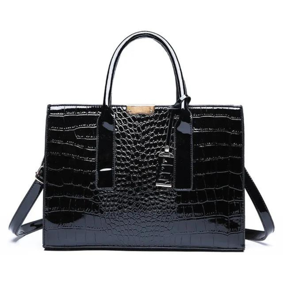 Crocodile-patterned handbags for women
