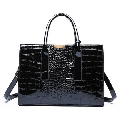 Crocodile-patterned handbags for women