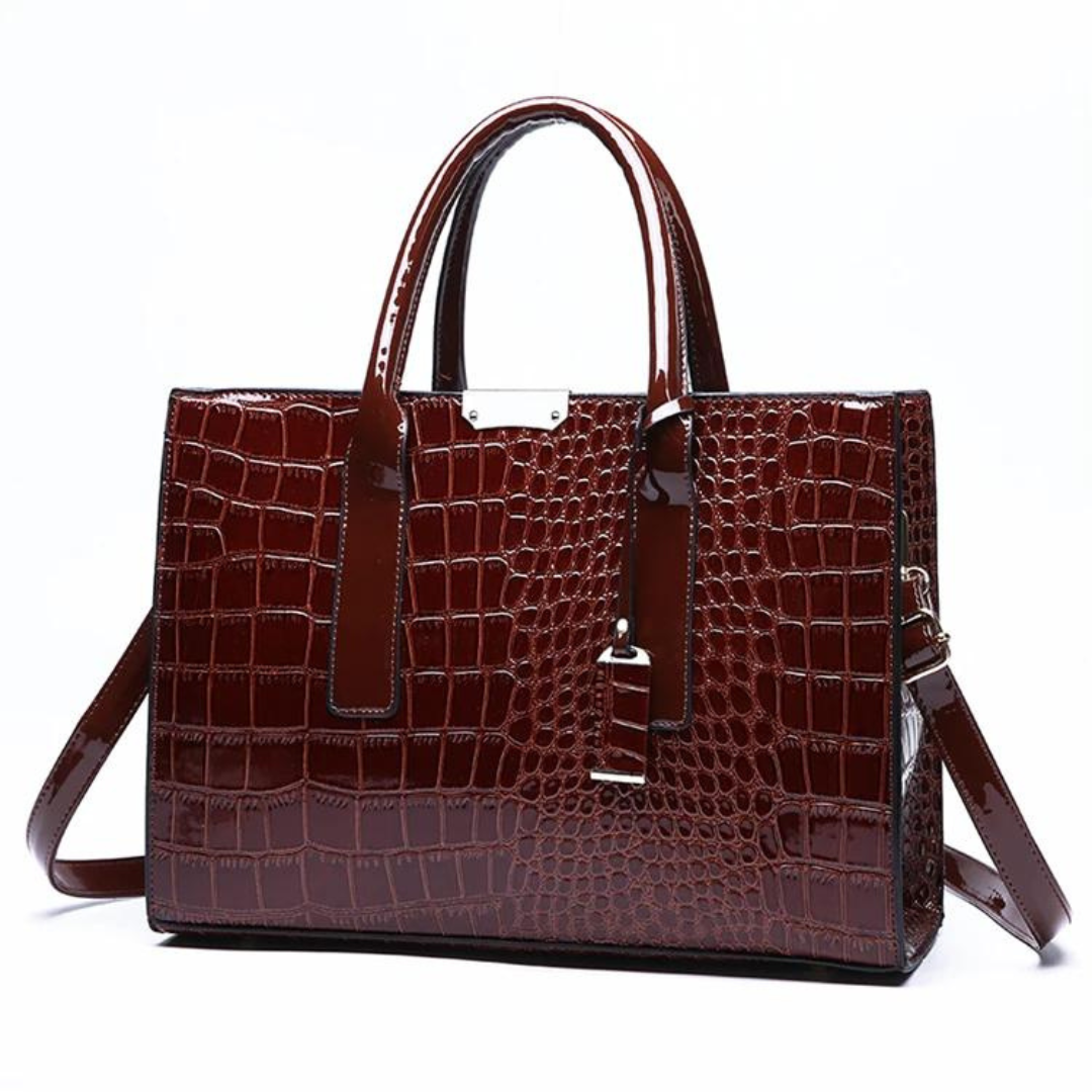 Crocodile-patterned handbags for women
