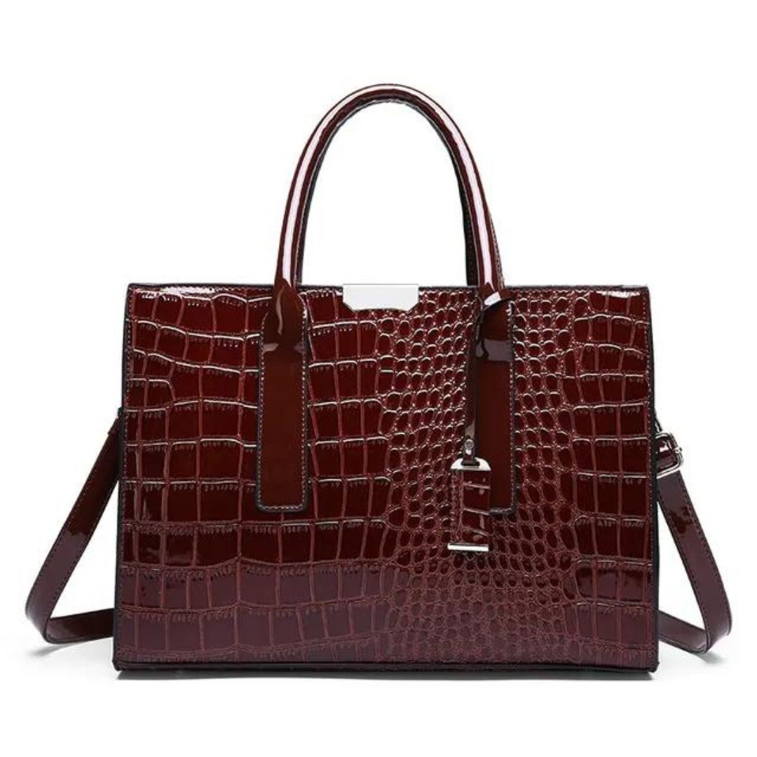 Crocodile-patterned handbags for women