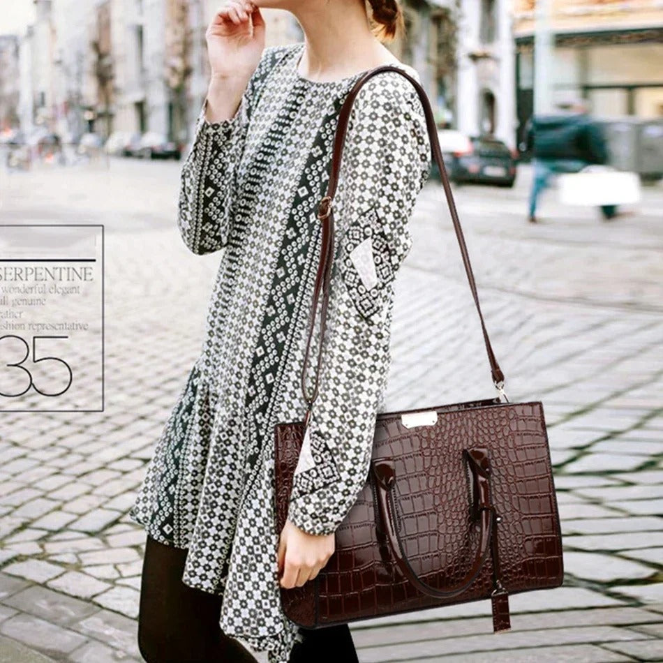 Crocodile print Tote Bag