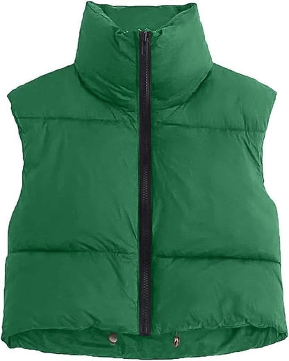Cropped puffer jacket for women