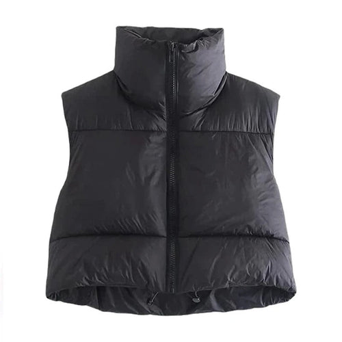 Cropped puffer jacket for women