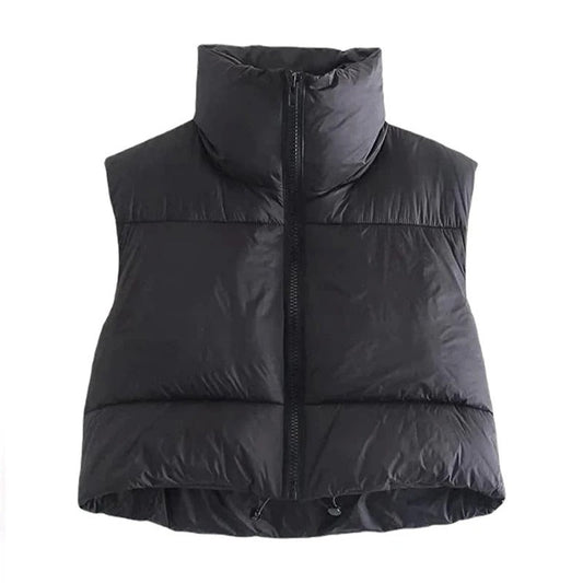 Cropped puffer jacket for women