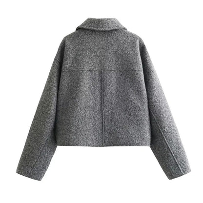 Cropped winter jacket for women