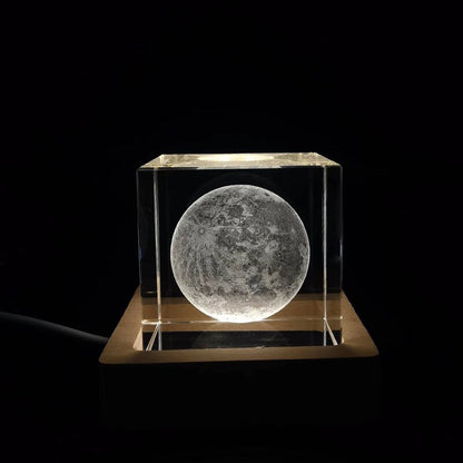 Crystal Cube 3D Moonlight Lamp