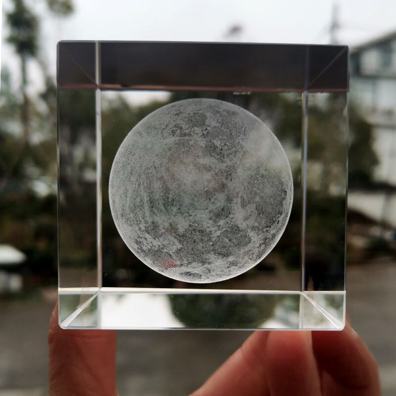 Crystal Cube 3D Moonlight Lamp