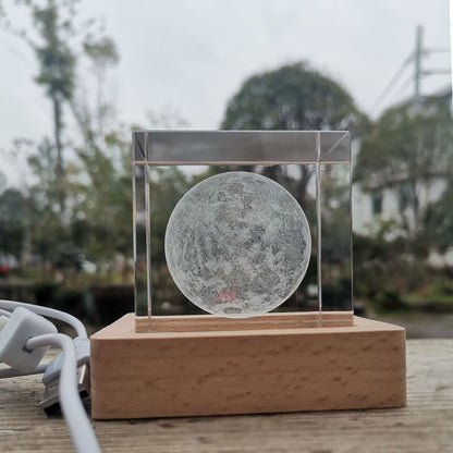 Crystal Cube 3D Moonlight Lamp