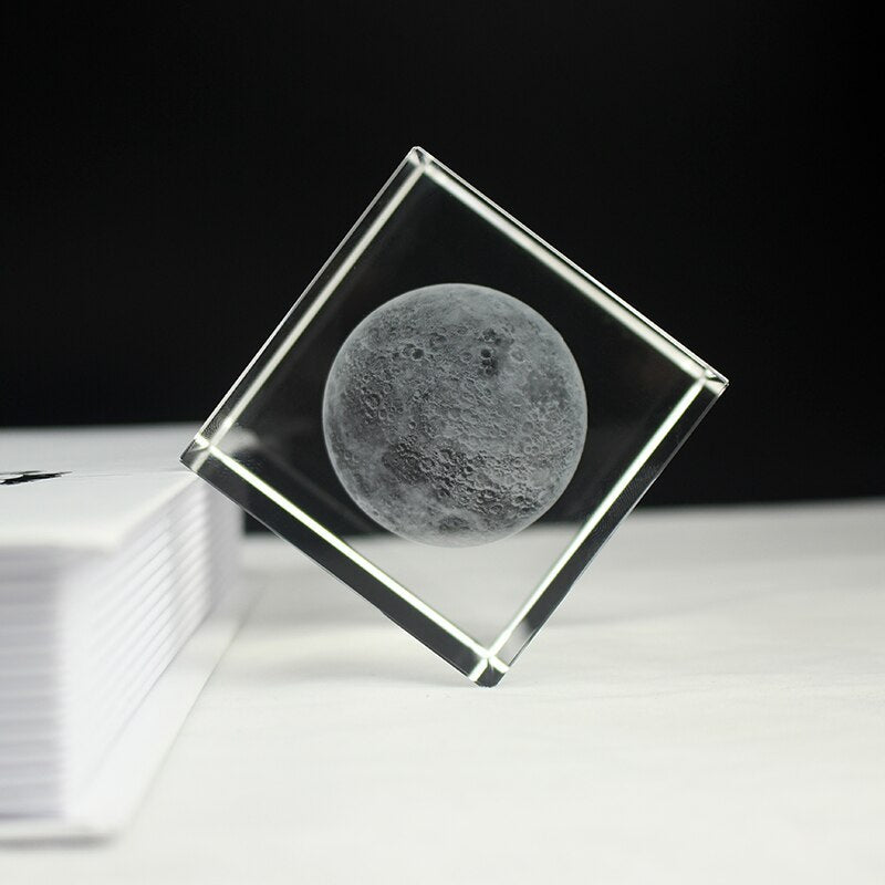 Crystal Cube 3D Moonlight Lamp