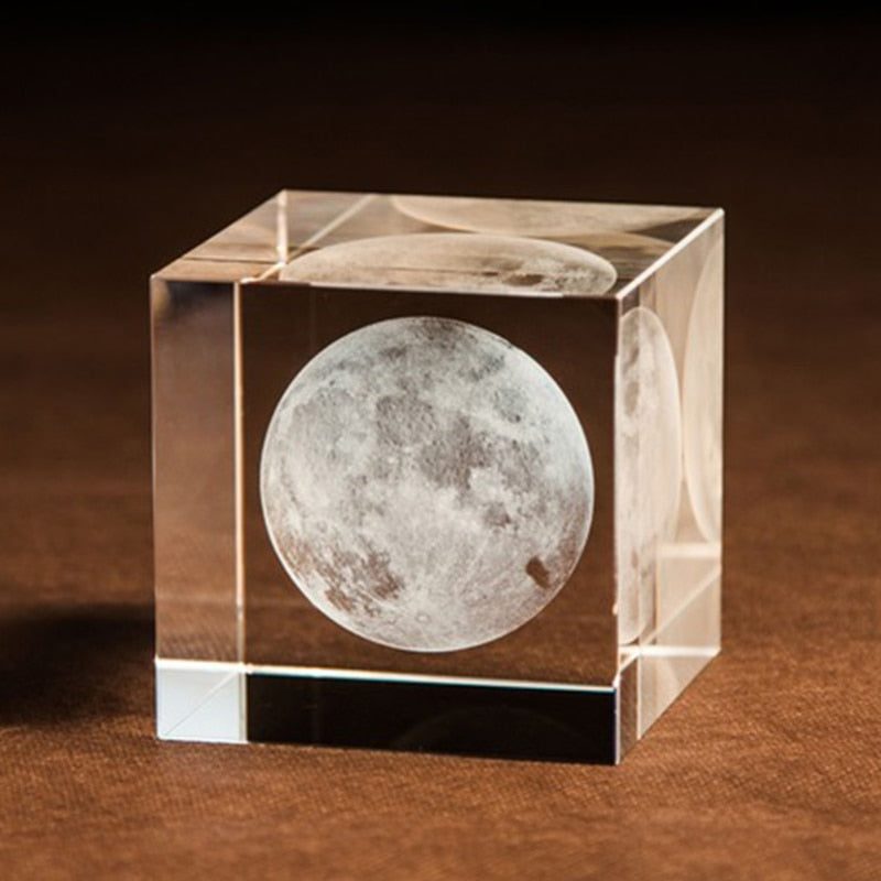 Crystal Cube 3D Moonlight Lamp
